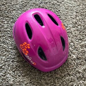 Giro Kids Helmet in Pink with Orange Flowers